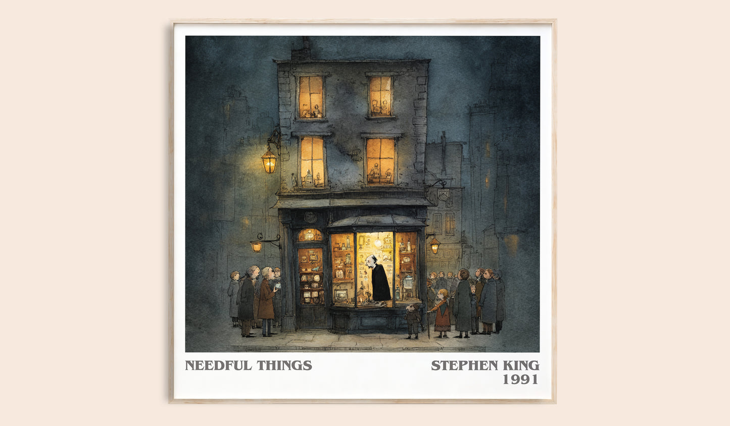 Needful Things literary book poster by Stephen King – framed literary art print