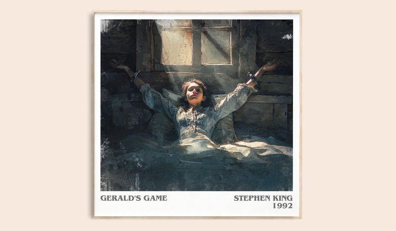 Gerald's Game literary book poster by Stephen King – framed literary art print