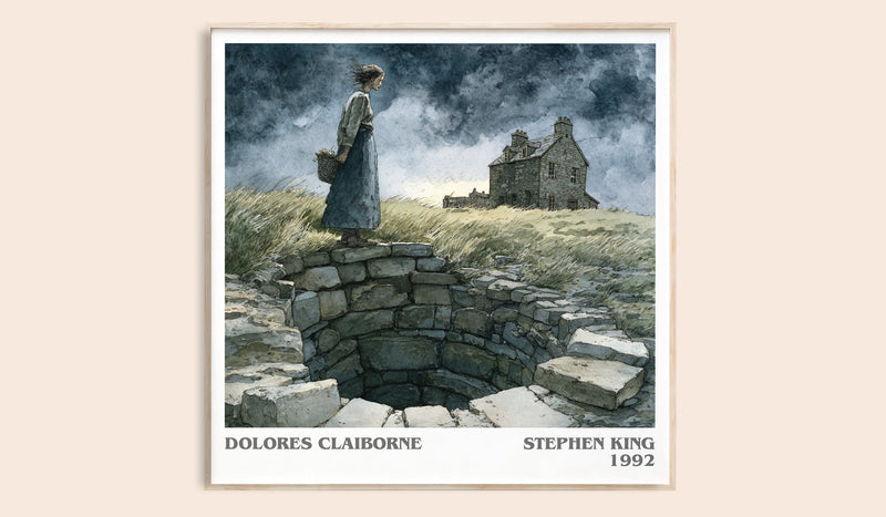 Dolores Claiborne literary book poster by Stephen King – framed literary art print