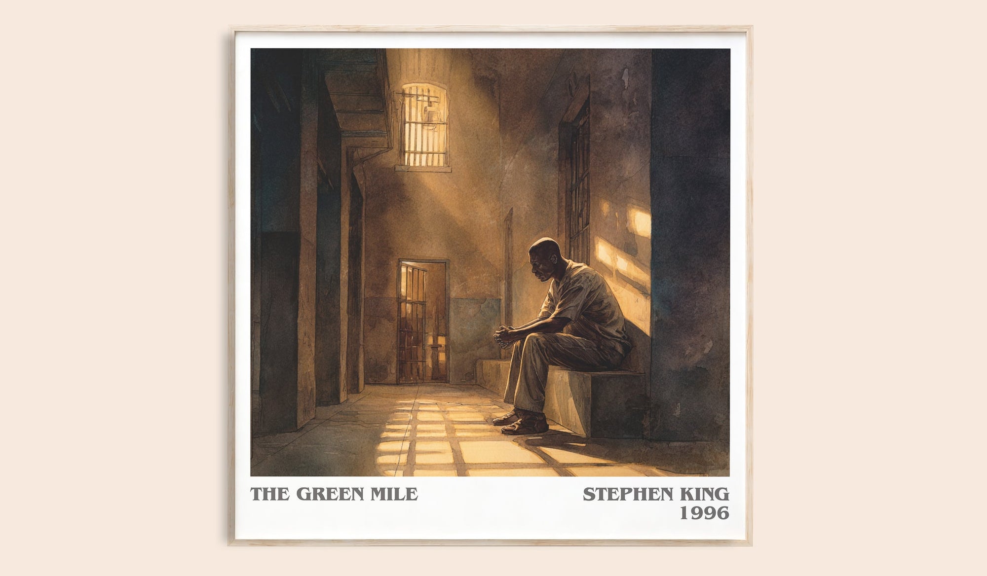 The Green Mile literary book poster by Stephen King – framed literary art print