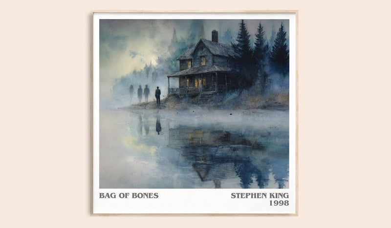Bag of Bones literary book poster by Stephen King – framed literary art print
