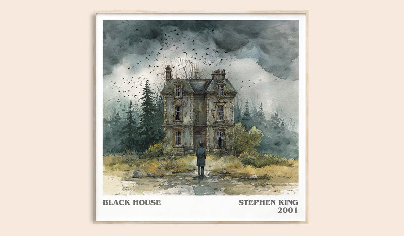Black House literary book poster by Stephen King – framed literary art print