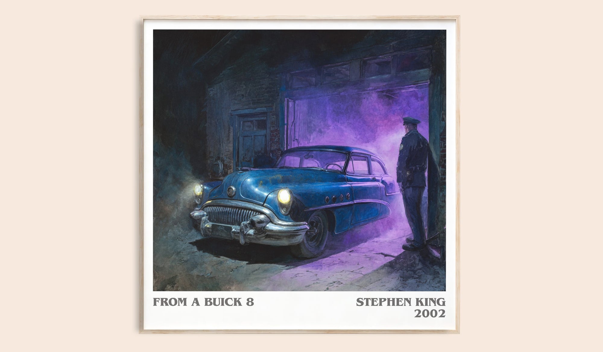 From a Buick 8 literary book poster by Stephen King – framed literary art print