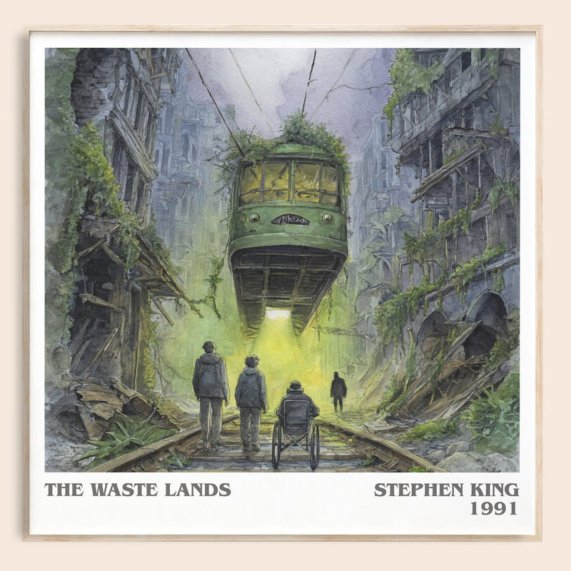 The waste lands literary book poster by Stephen King – framed literary art print