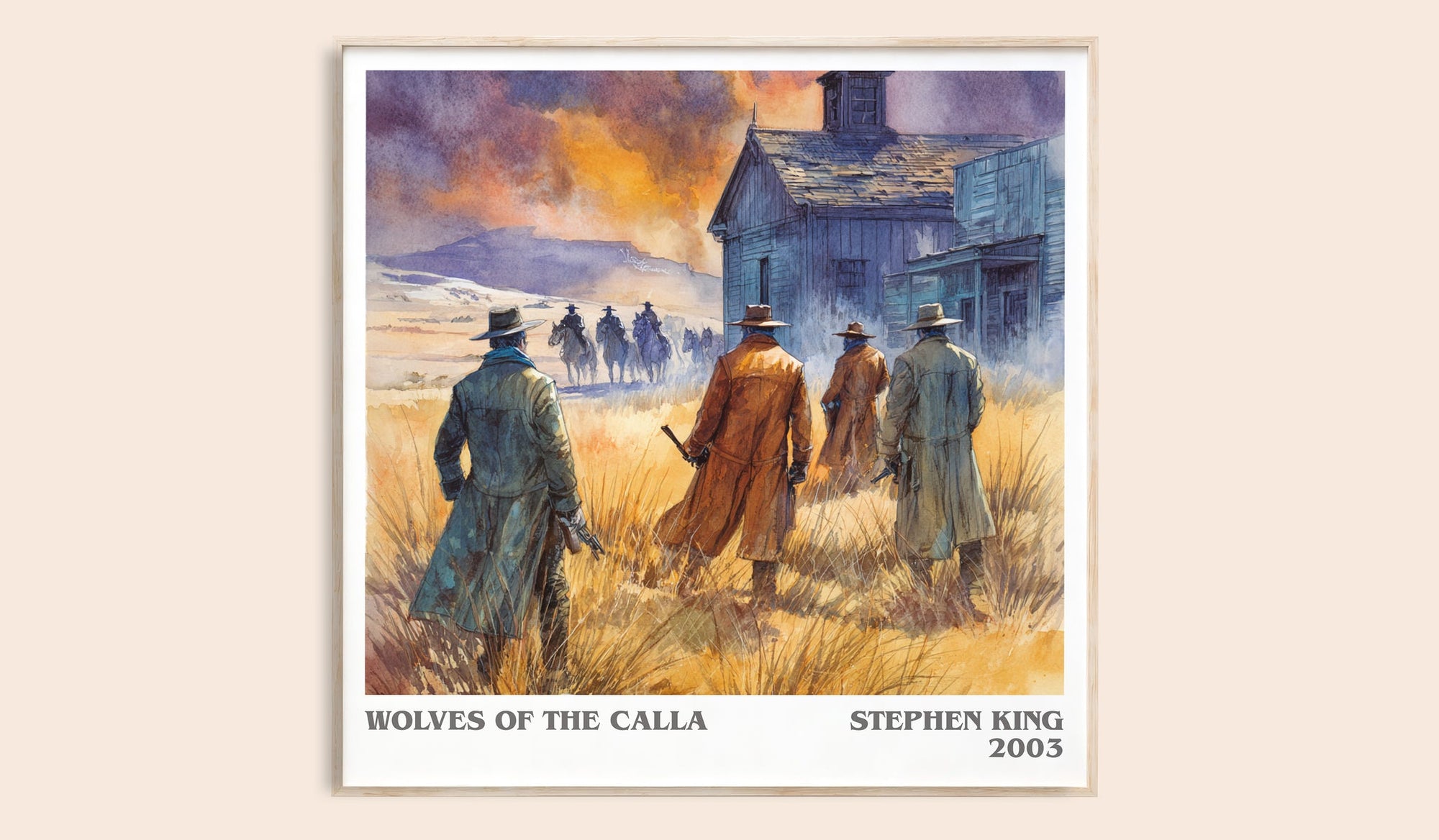 Wolves of the Calla literary book poster by Stephen King – framed literary art print