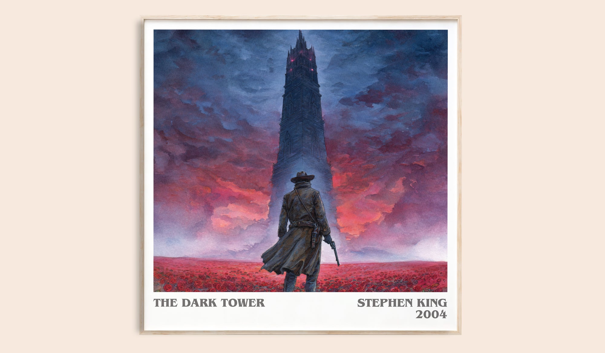 The Dark Tower literary book poster by Stephen King – framed literary art print