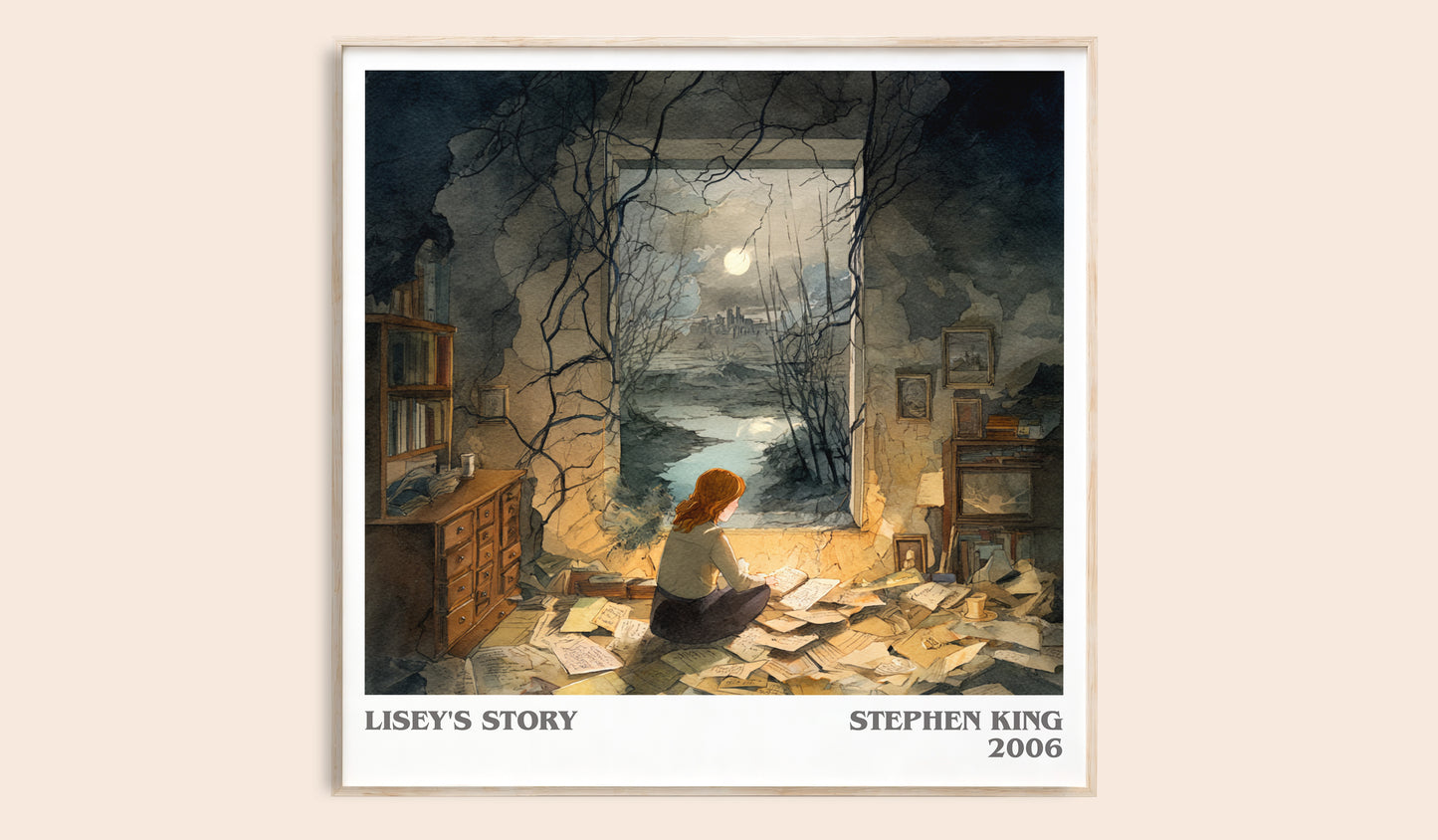 Lisey's Story literary book poster by Stephen King – framed literary art print