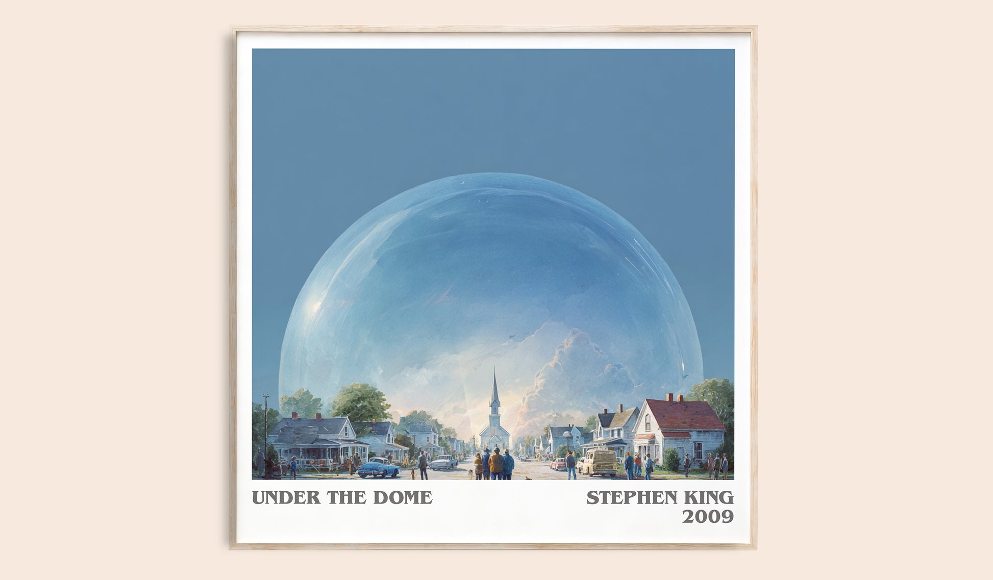 Under the Dome literary book poster by Stephen King – framed literary art print
