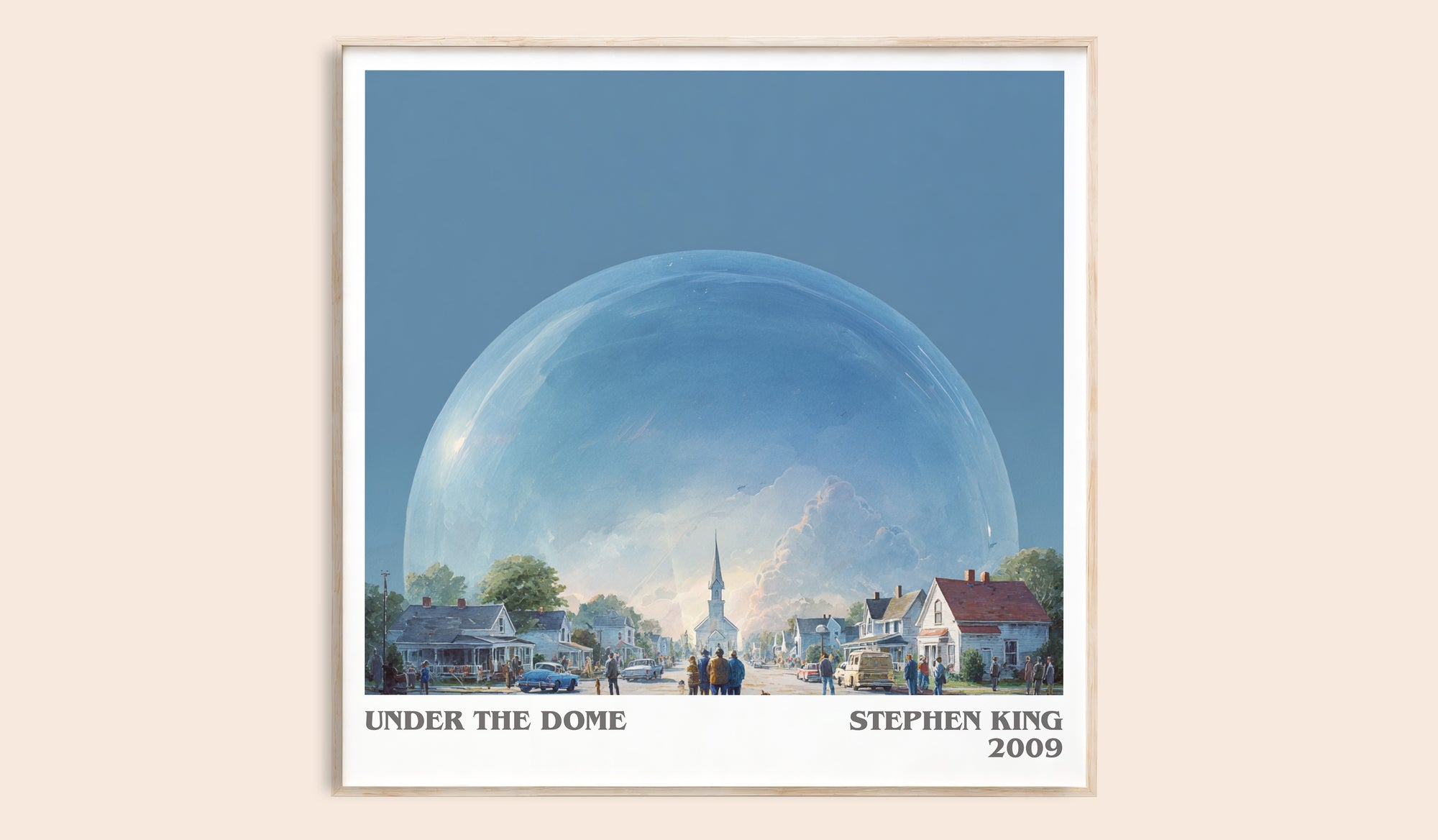 Under the Dome literary book poster by Stephen King – framed literary art print