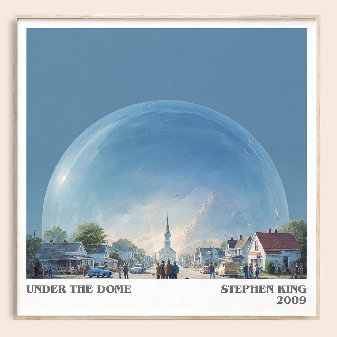 Under the Dome literary book poster by Stephen King – framed literary art print