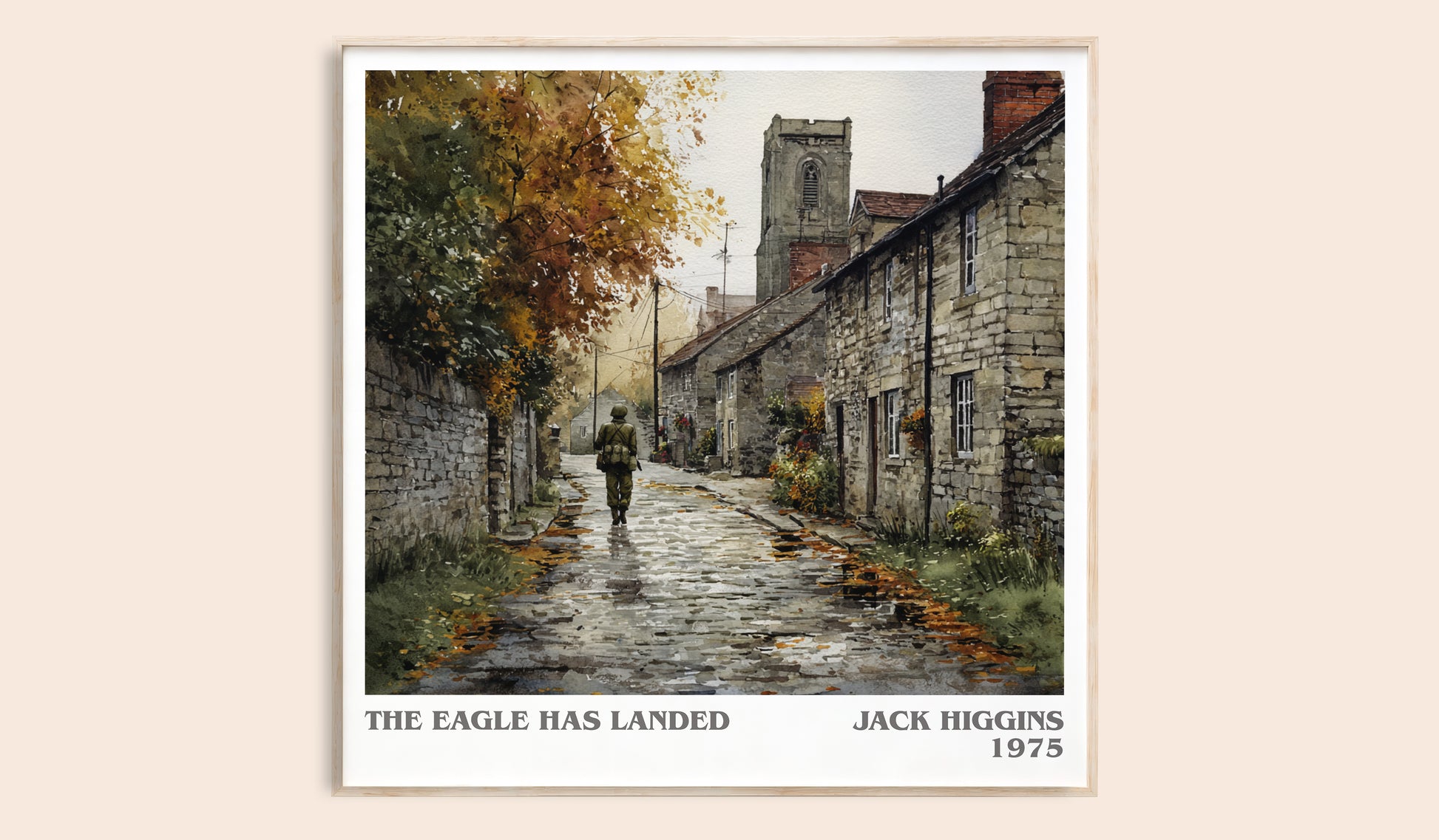 The Eagle Has Landed literary book poster by Jack Higgins – framed literary art print