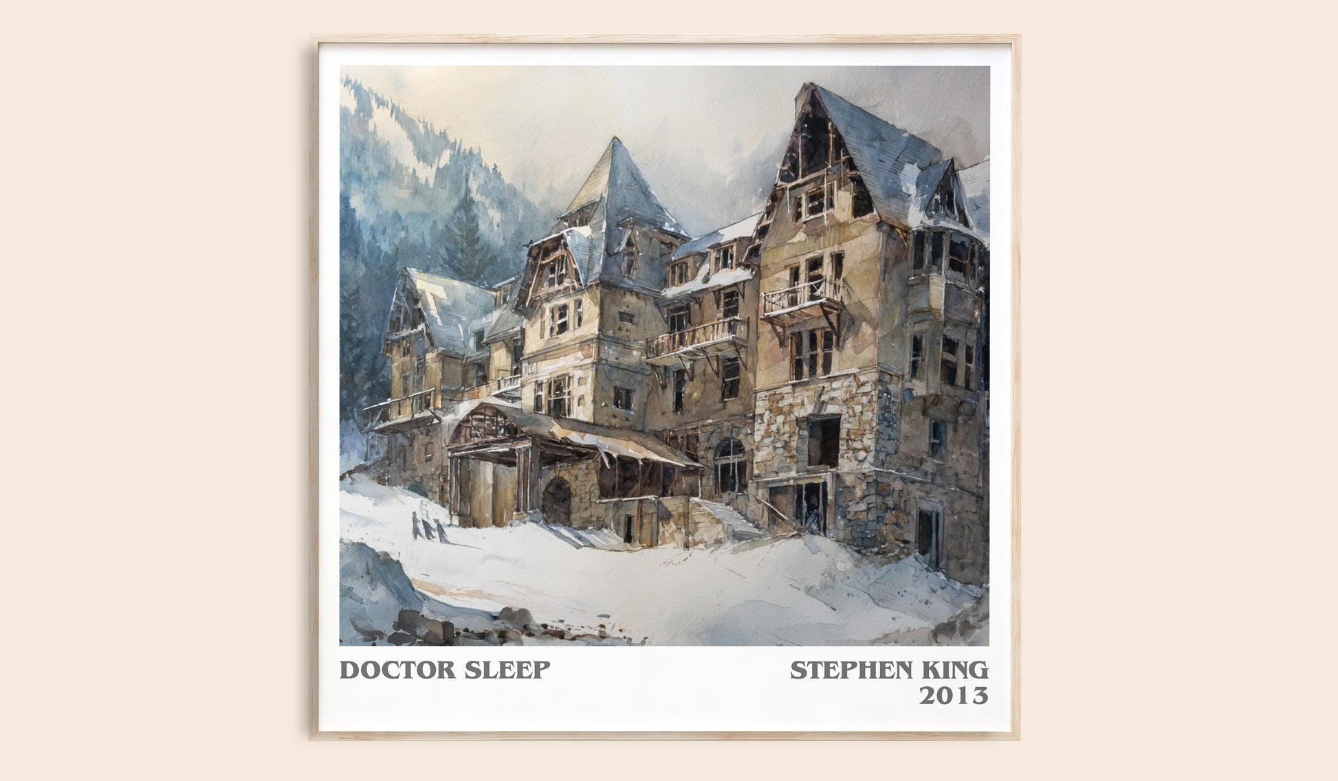 Doctor Sleep literary book poster by Stephen King – framed literary art print