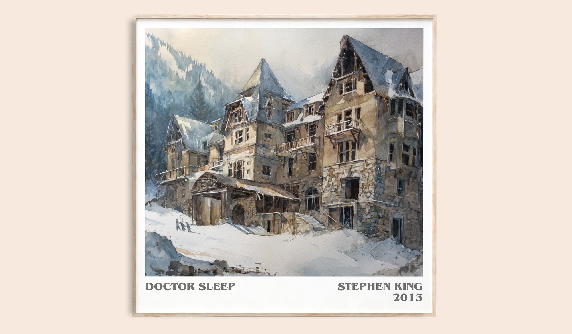 Doctor Sleep literary book poster by Stephen King – framed literary art print