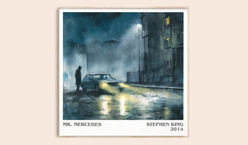 Mr. Mercedes literary book poster by Stephen King – framed literary art print