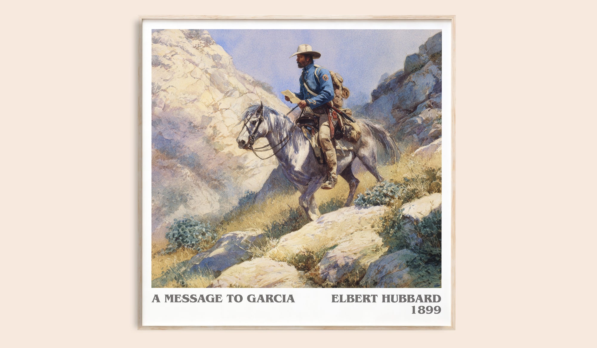 A Message to Garcia literary book poster by Elbert Hubbard – framed literary art print