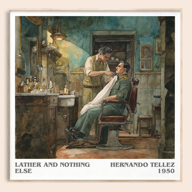 Lather And Nothing Else Literary Art Print by Hernando Tellez