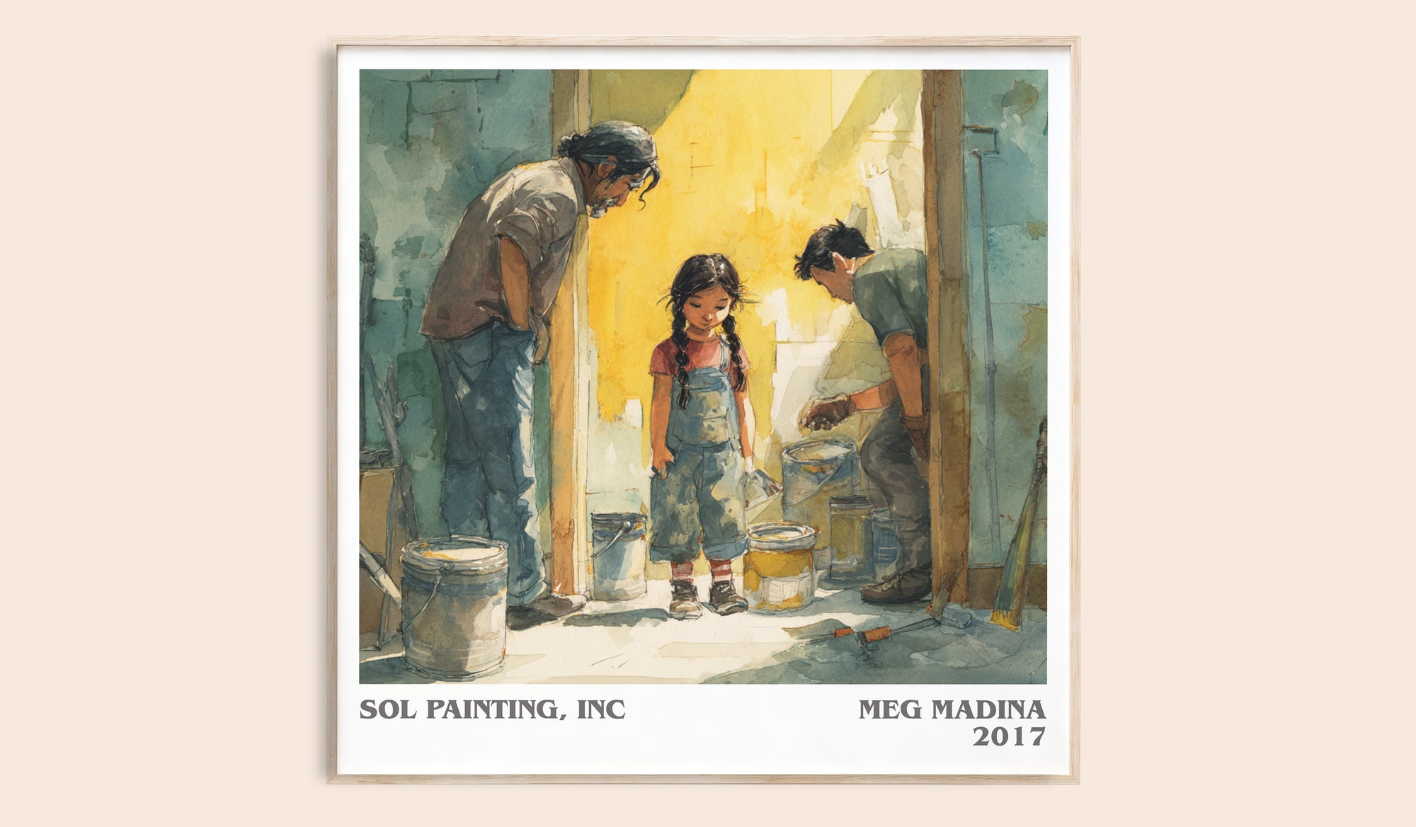 Sol Painting, Inc literary book poster by Meg Madina – framed literary art print