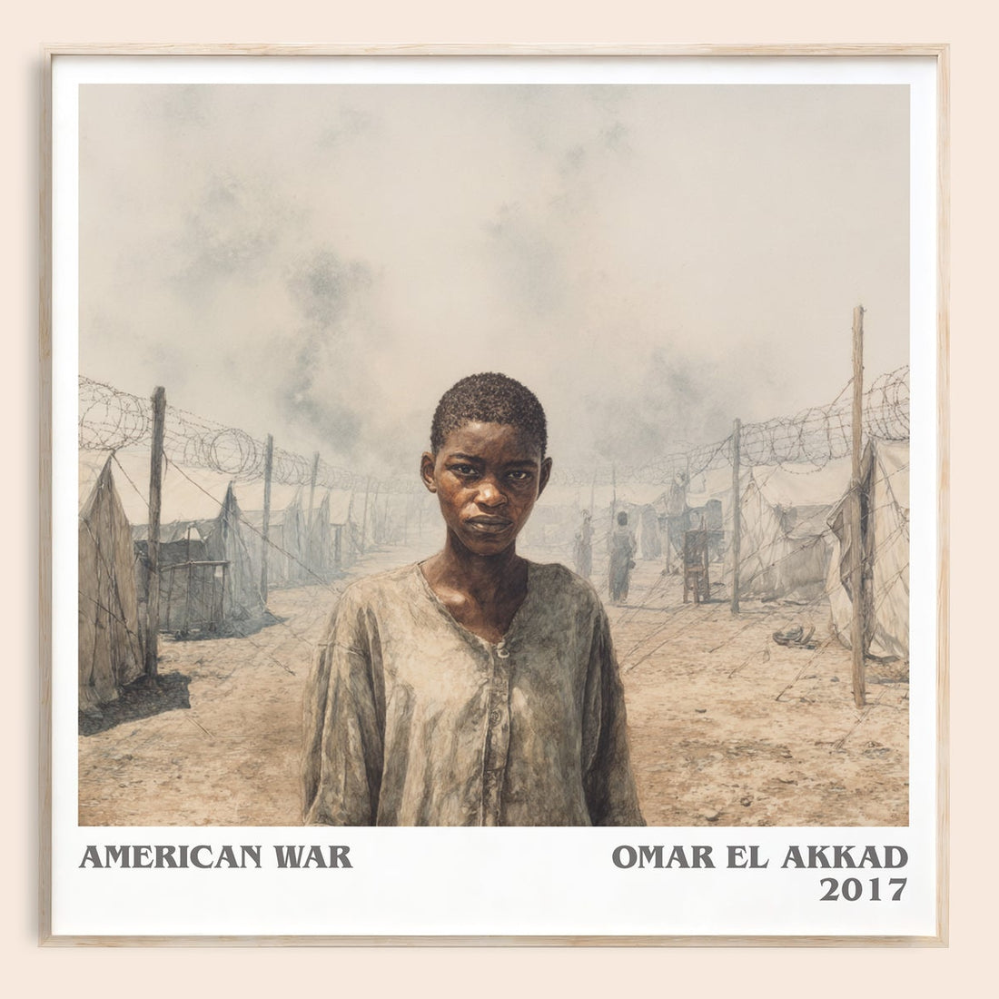 American War literary book poster by Omar El Akkad – framed literary art print