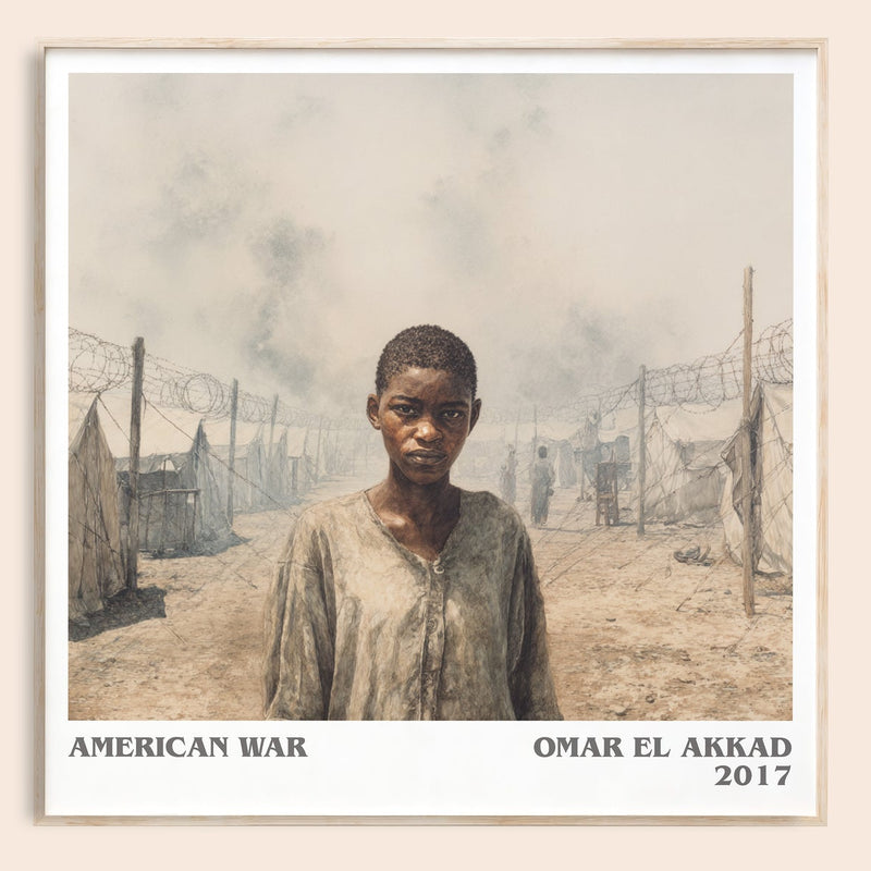 American War literary book poster by Omar El Akkad – framed literary art print