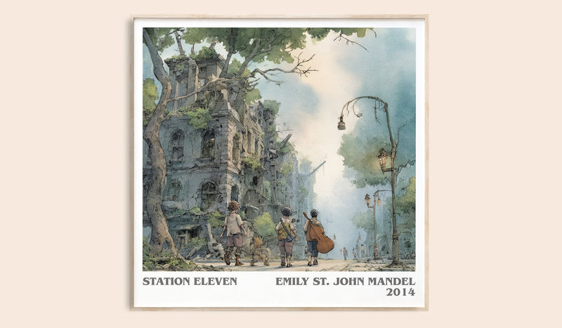 Station Eleven literary book poster by Emily St John Mandel – framed literary art print