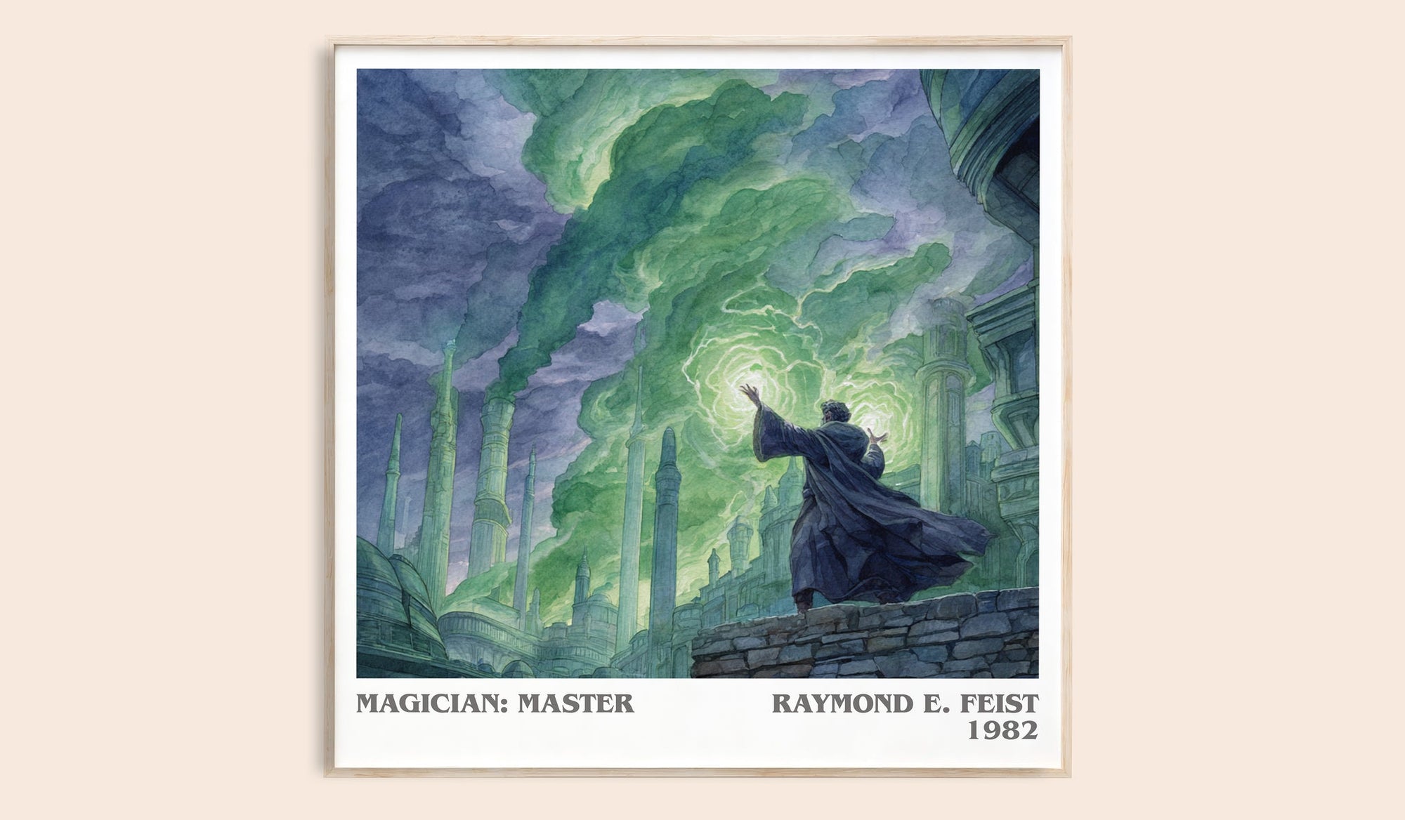 Magician: Master literary book poster by Raymond E. Feist – framed literary art print
