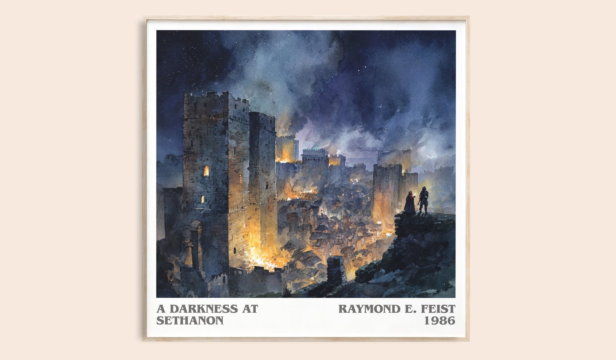 A Darkness at Sethanon literary book poster by Raymond E. Feist – framed literary art print