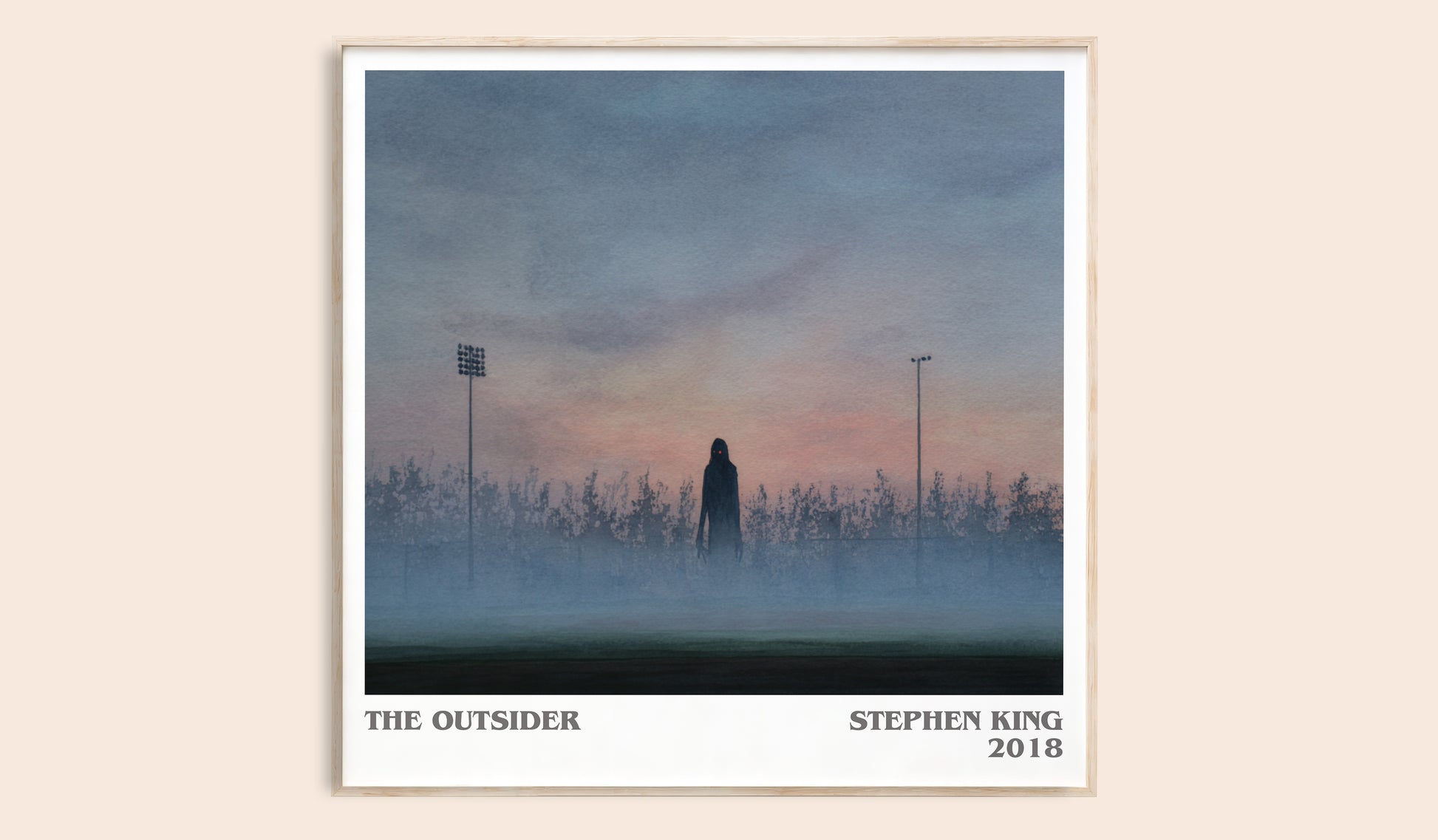 The Outsider literary book poster by Stephen King – framed literary art print