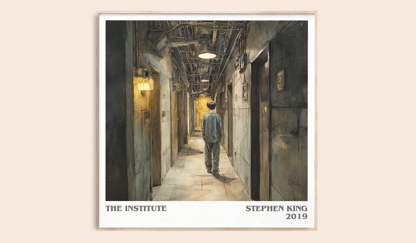 The Institute literary book poster by Stephen King – framed literary art print