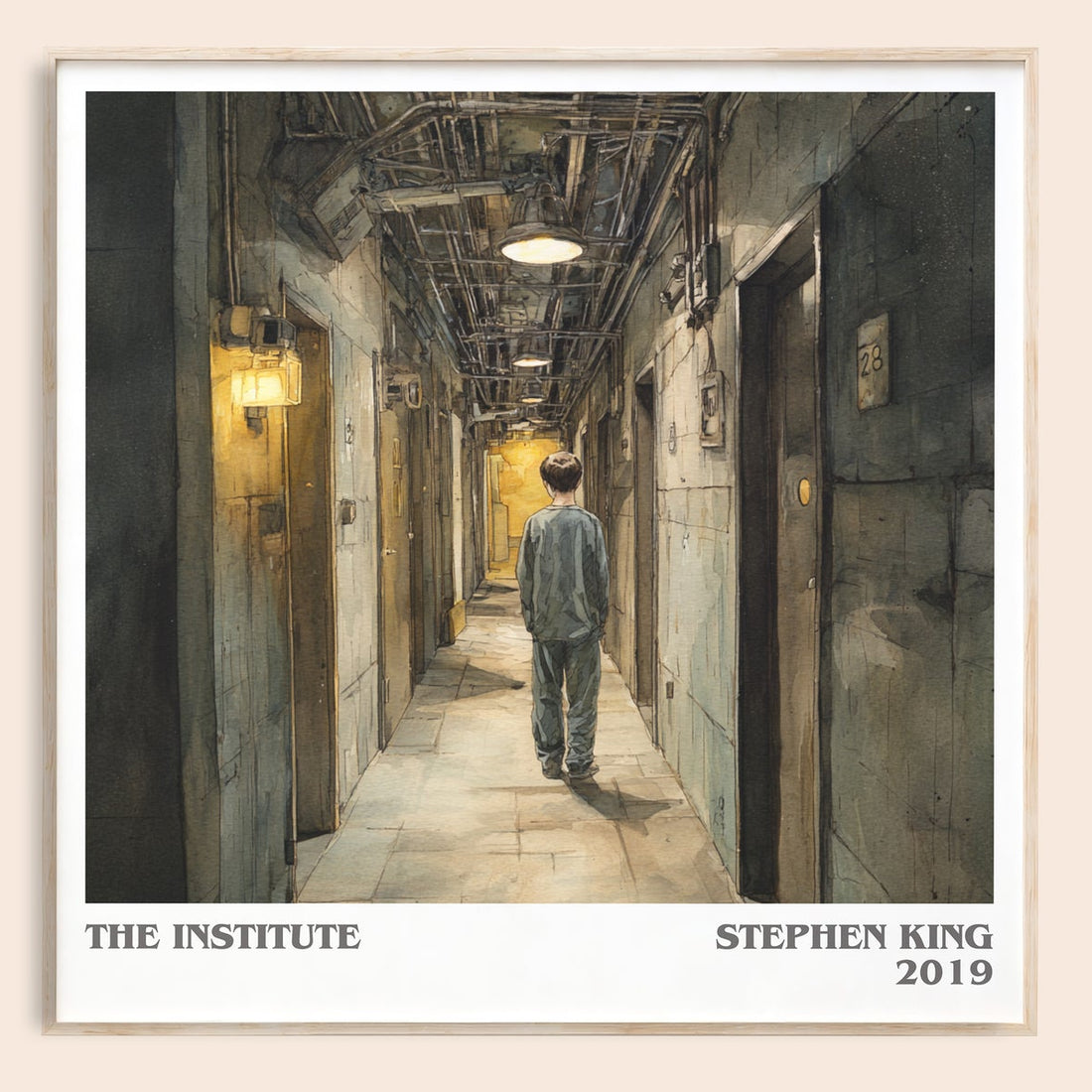The Institute literary book poster by Stephen King – framed literary art print