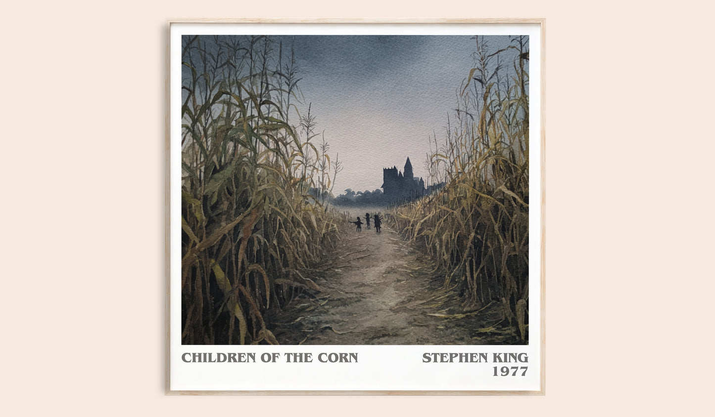 Children of the Corn literary book poster by Stephen King – framed literary art print