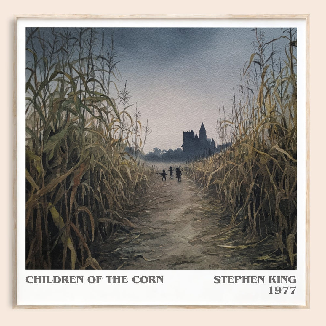 Children of the Corn literary book poster by Stephen King – framed literary art print