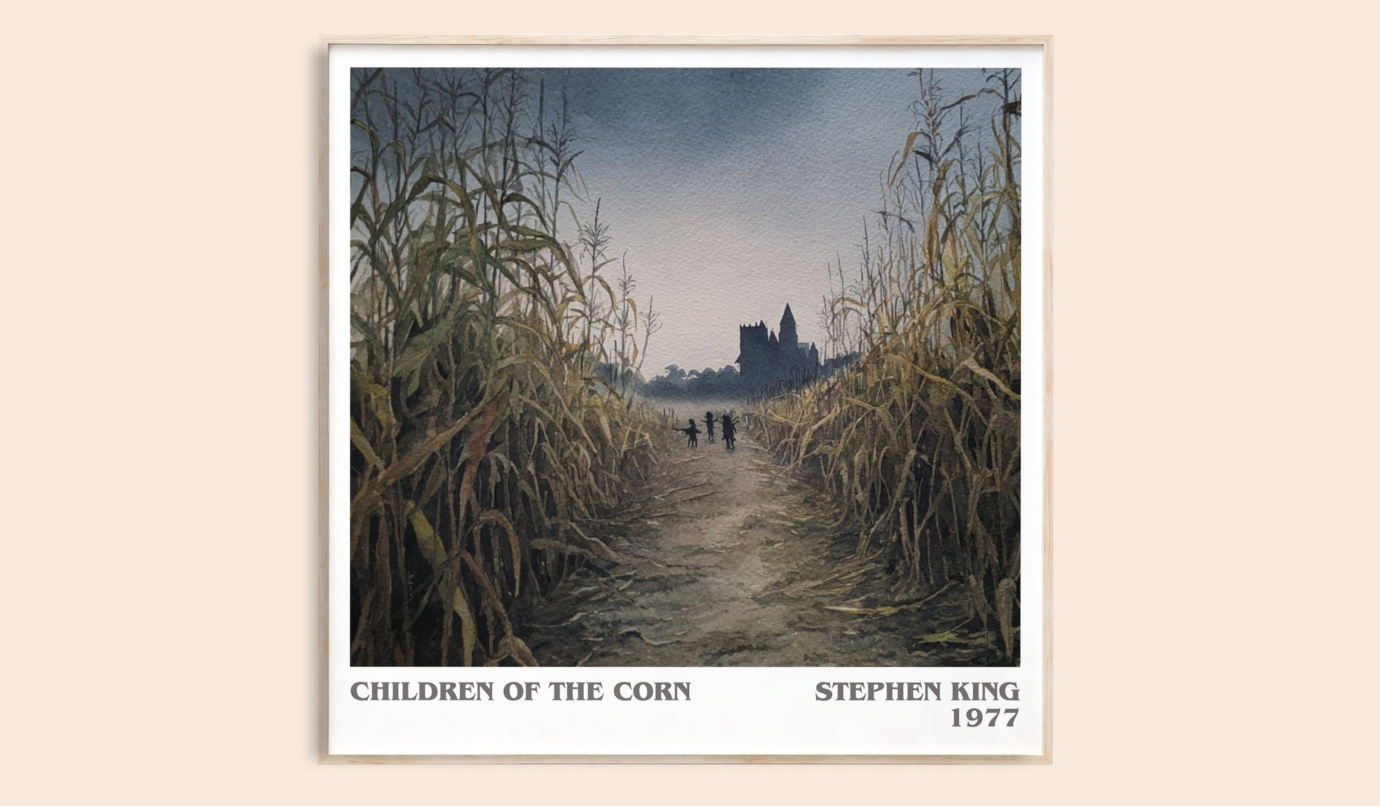 Children of the Corn literary book poster by Stephen King – framed literary art print