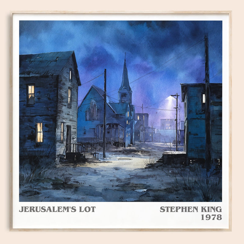 Jerusalem's Lot literary book poster by Stephen King – framed literary art print
