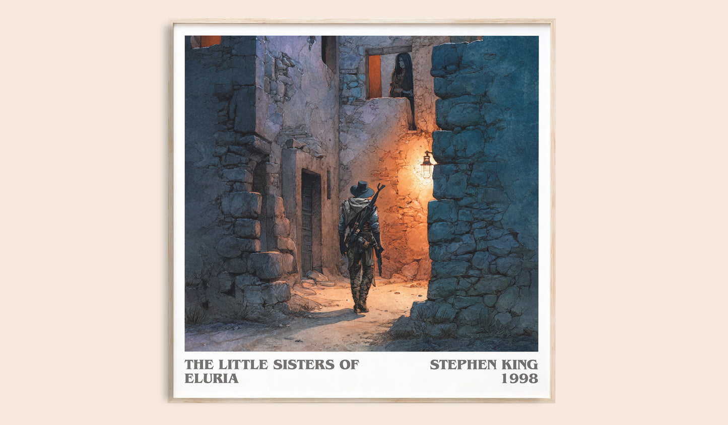 The Little Sisters Of Eluria literary book poster by Stephen King – framed literary art print