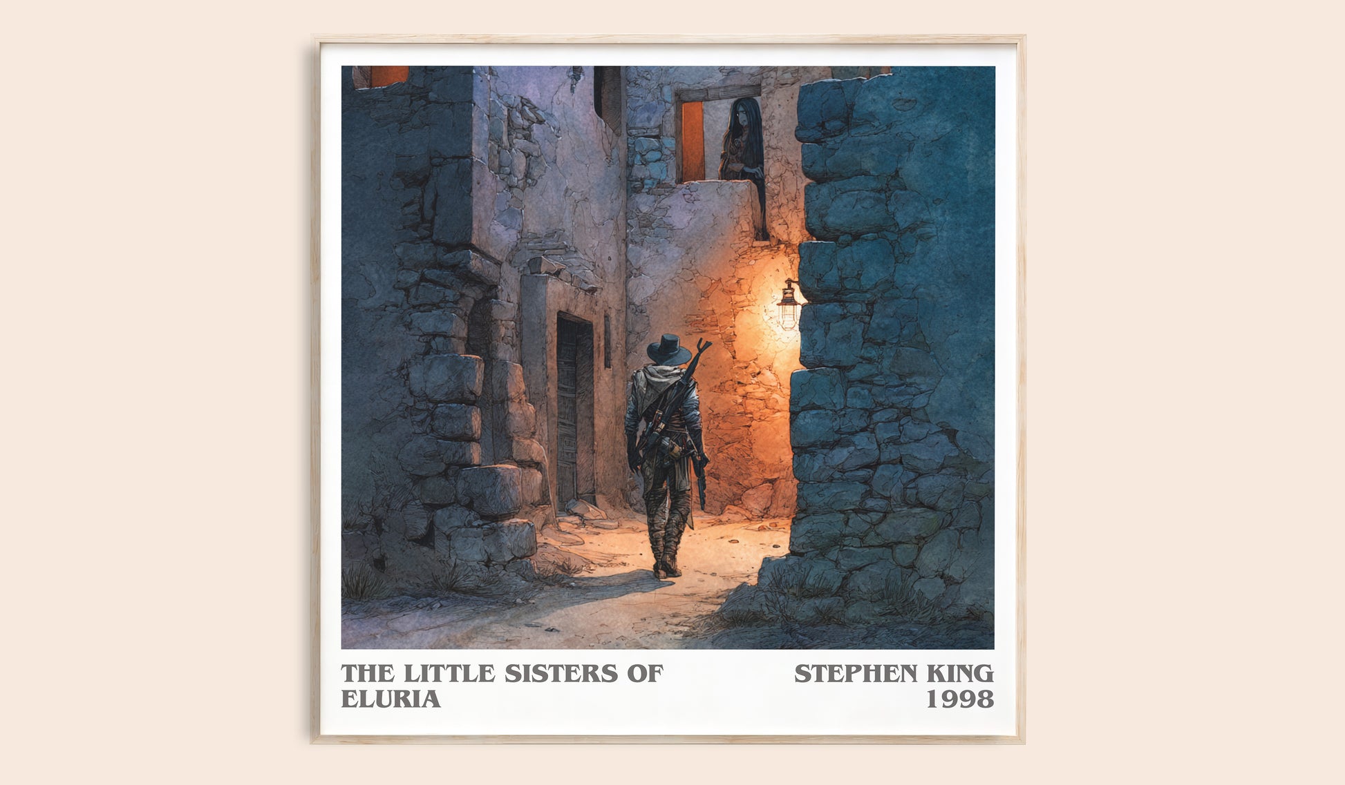 The Little Sisters Of Eluria literary book poster by Stephen King – framed literary art print