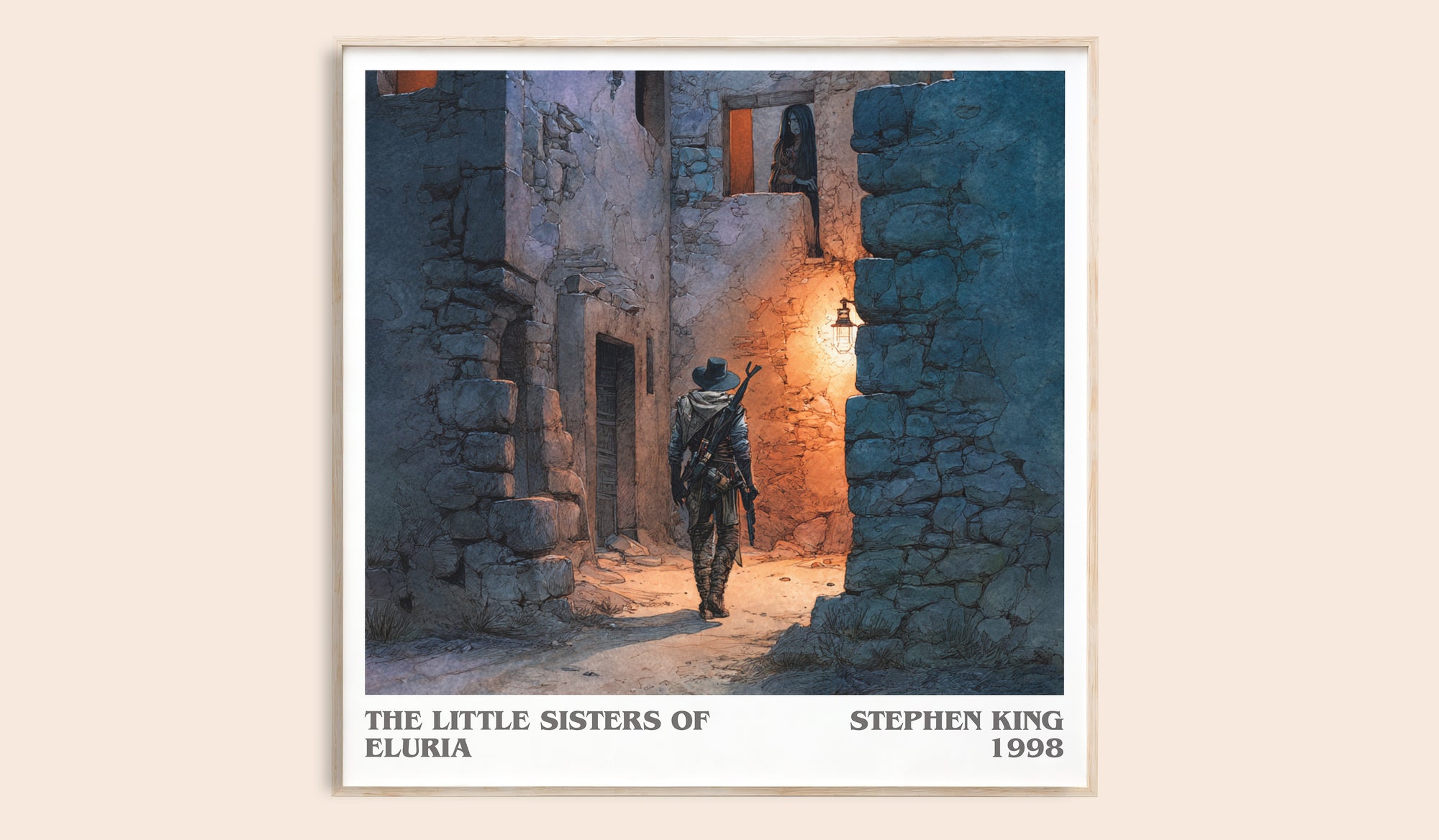 The Little Sisters Of Eluria literary book poster by Stephen King – framed literary art print