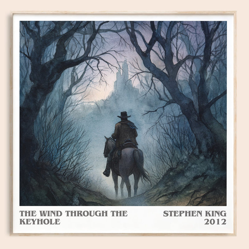 The Wind Through The Keyhole literary book poster by Stephen King – framed literary art print