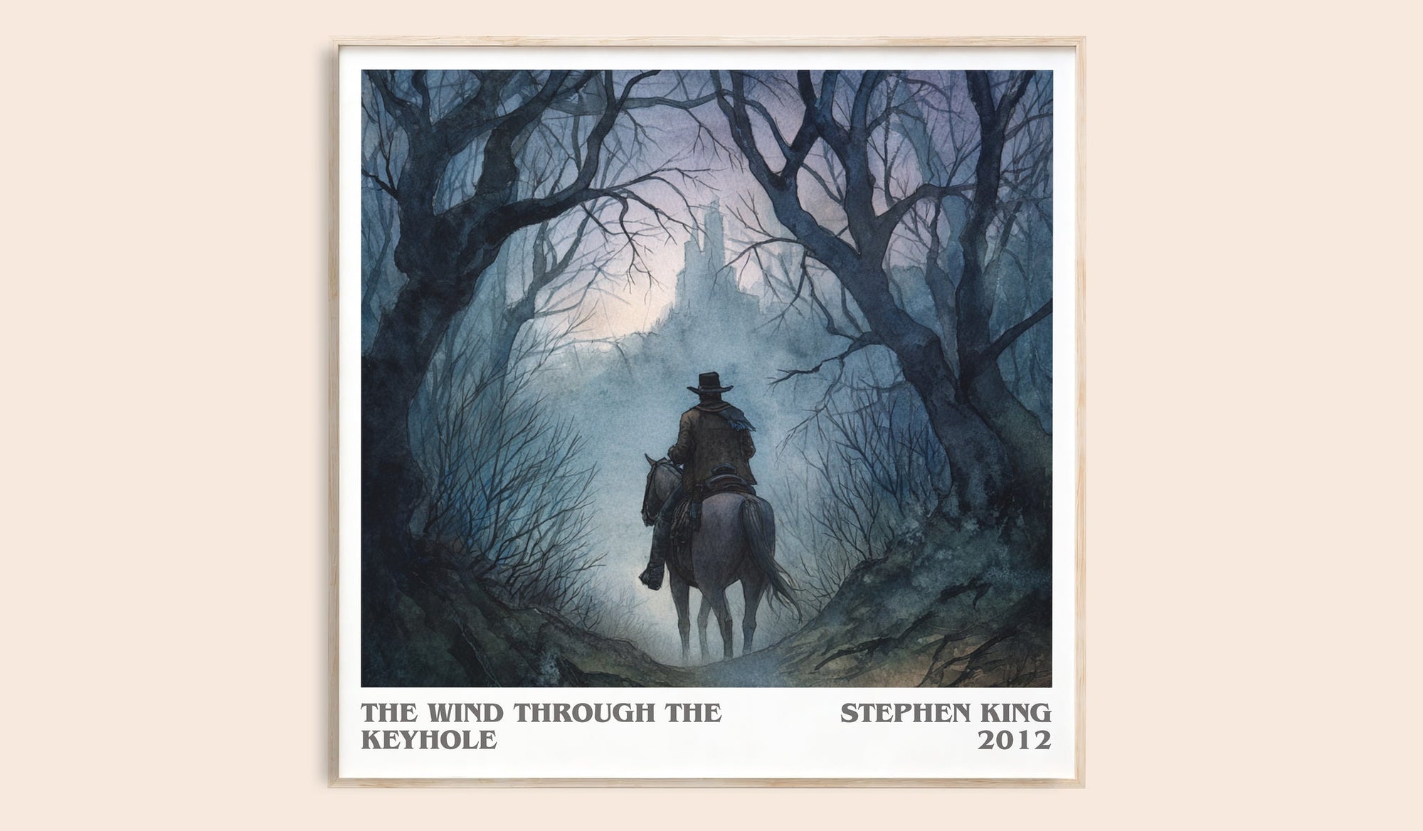 The Wind Through The Keyhole literary book poster by Stephen King – framed literary art print