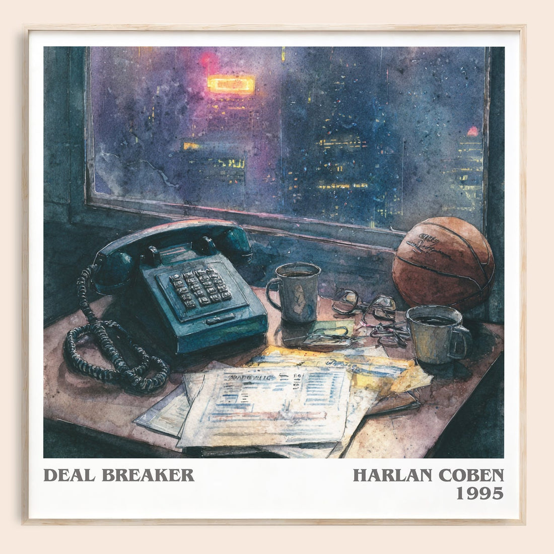 Deal Breaker literary book poster by Harlan Coben – framed literary art print