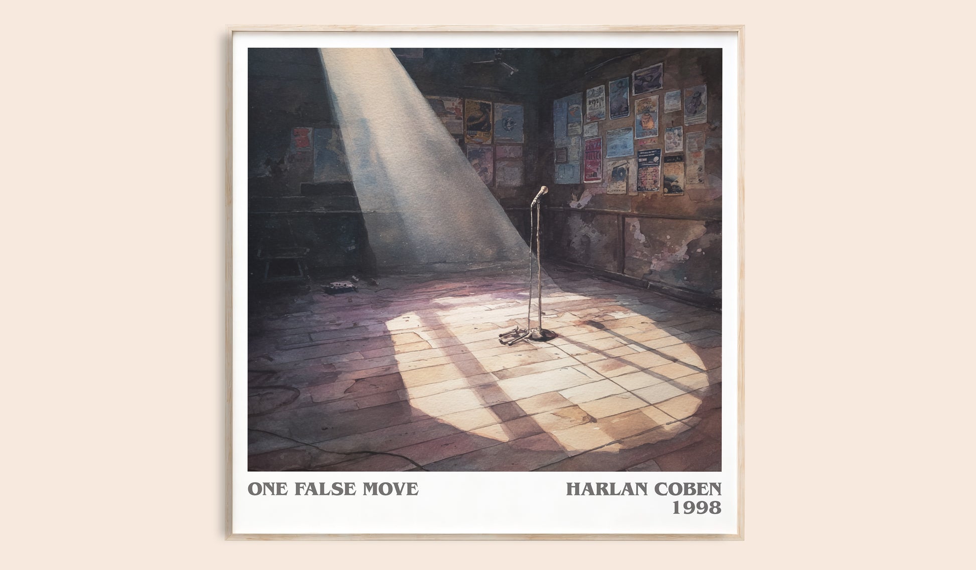 One False Move literary book poster by Harlan Coben – framed literary art print