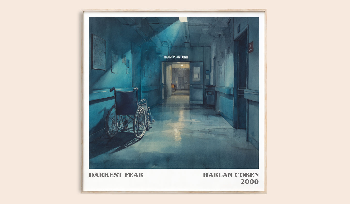 Darkest Fear literary book poster by Harlan Coben – framed literary art print