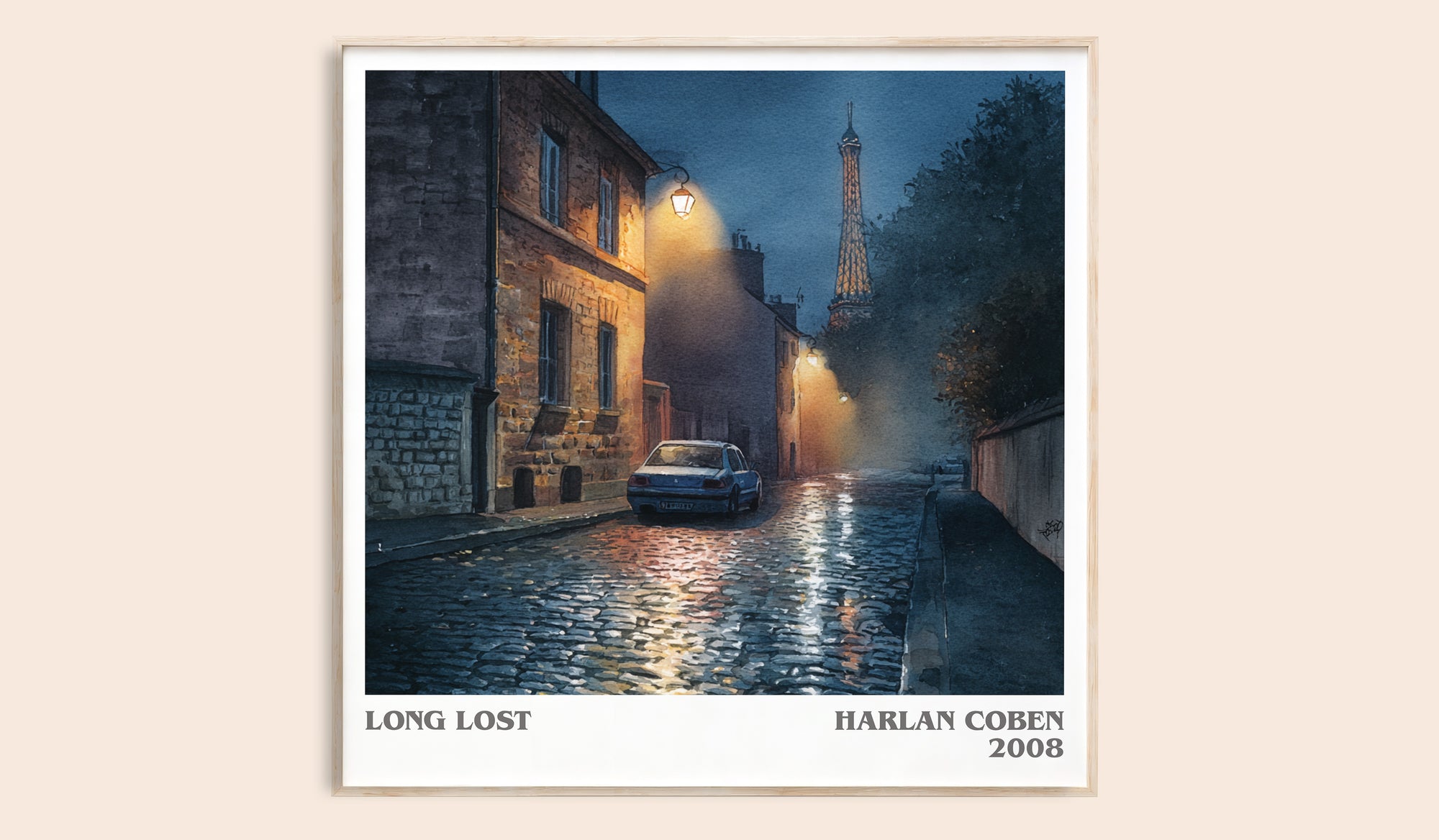 Long Lost literary book poster by Harlan Coben – framed literary art print