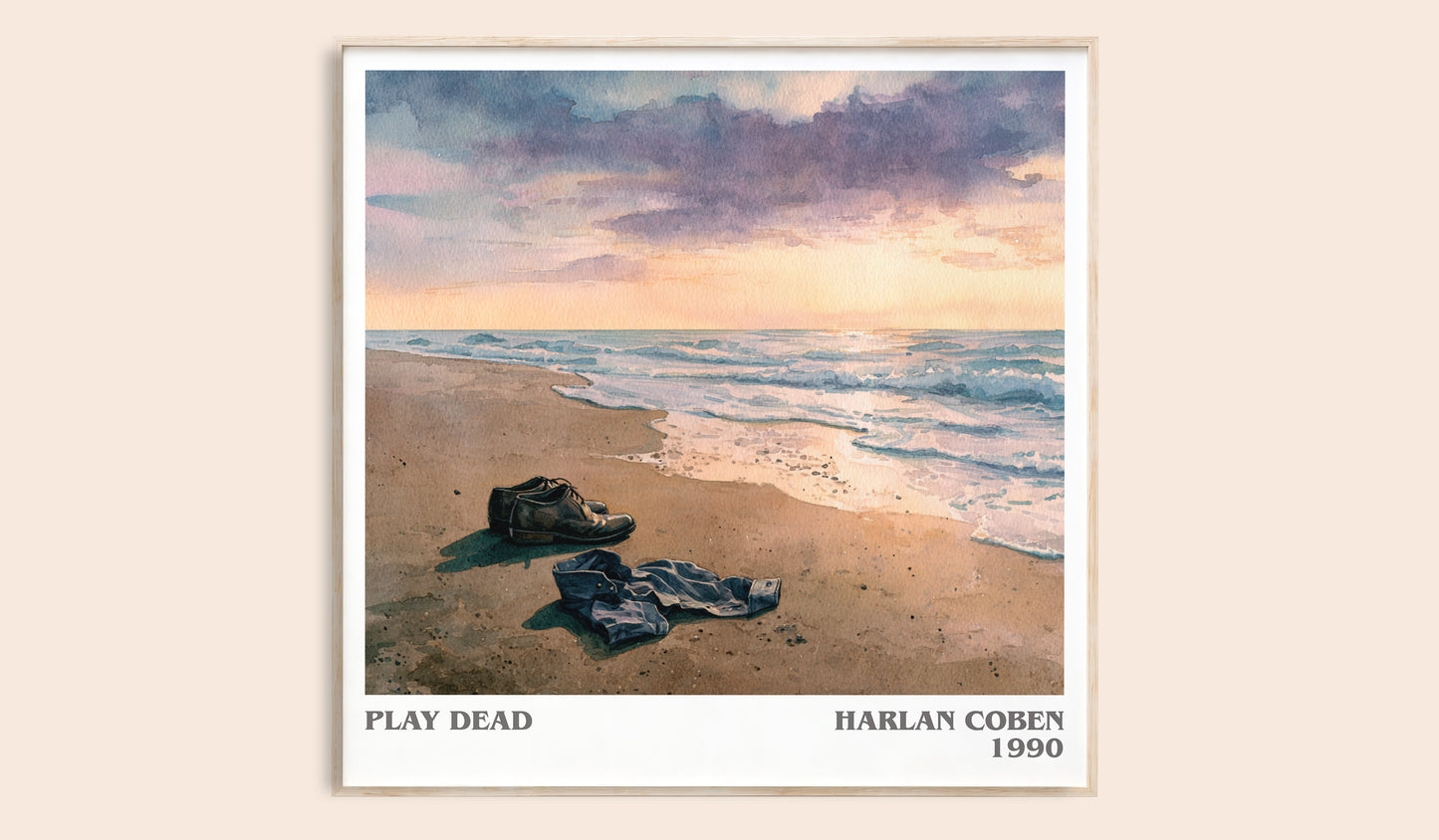 Play Dead literary book poster by Harlan Coben – framed literary art print