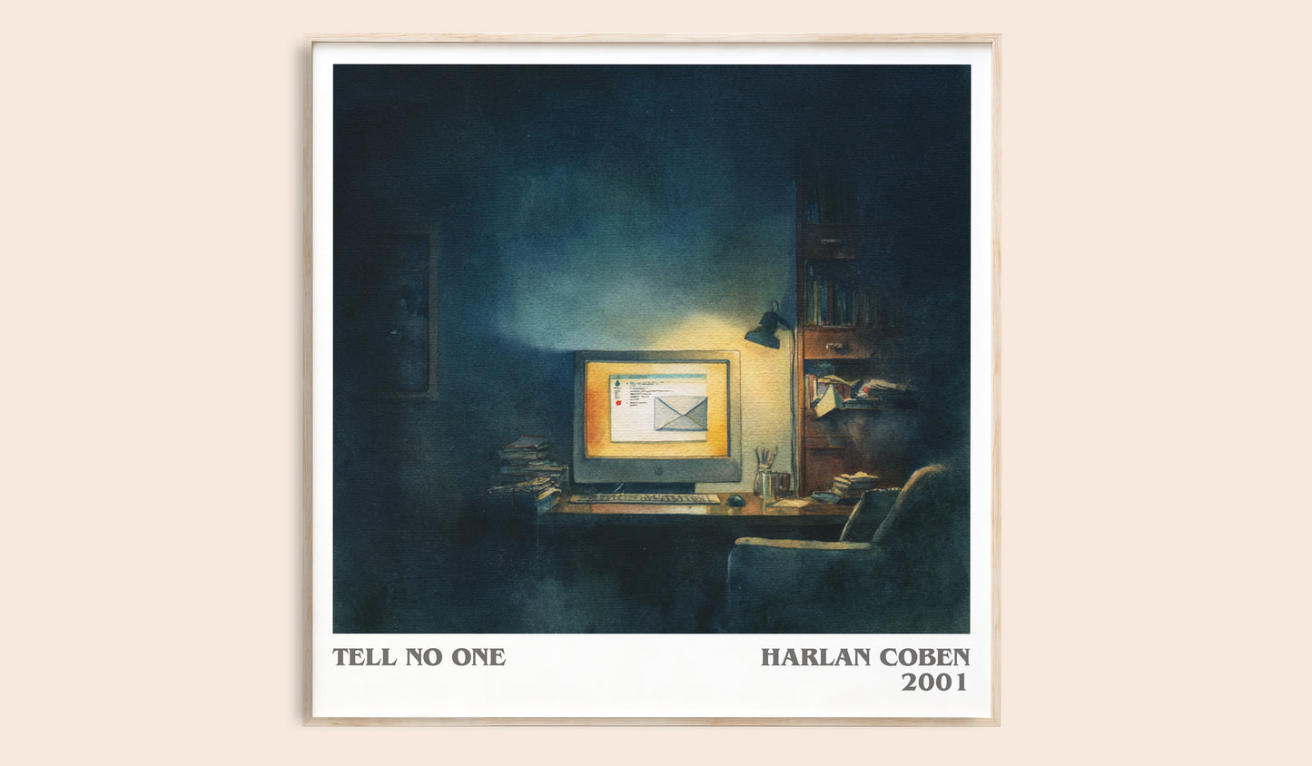 Tell No One literary book poster by Harlan Coben – framed literary art print
