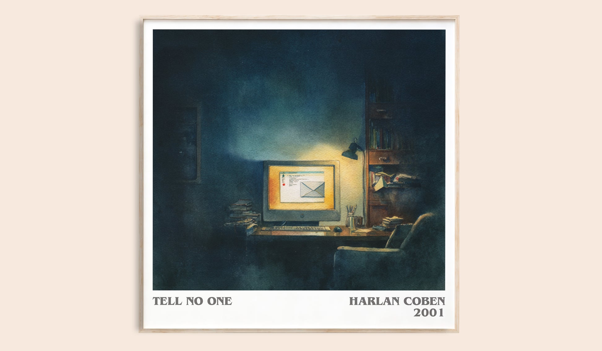 Tell No One literary book poster by Harlan Coben – framed literary art print