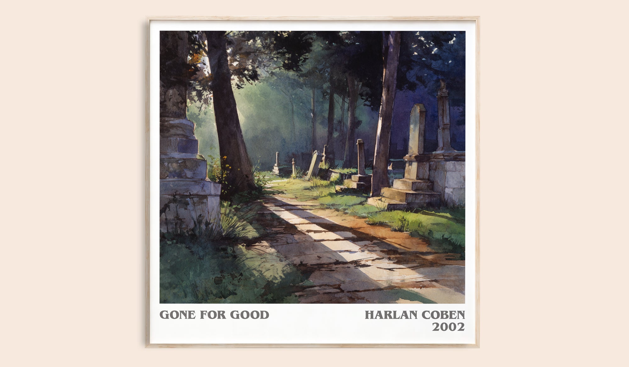 Gone for Good literary book poster by Harlan Coben – framed literary art print