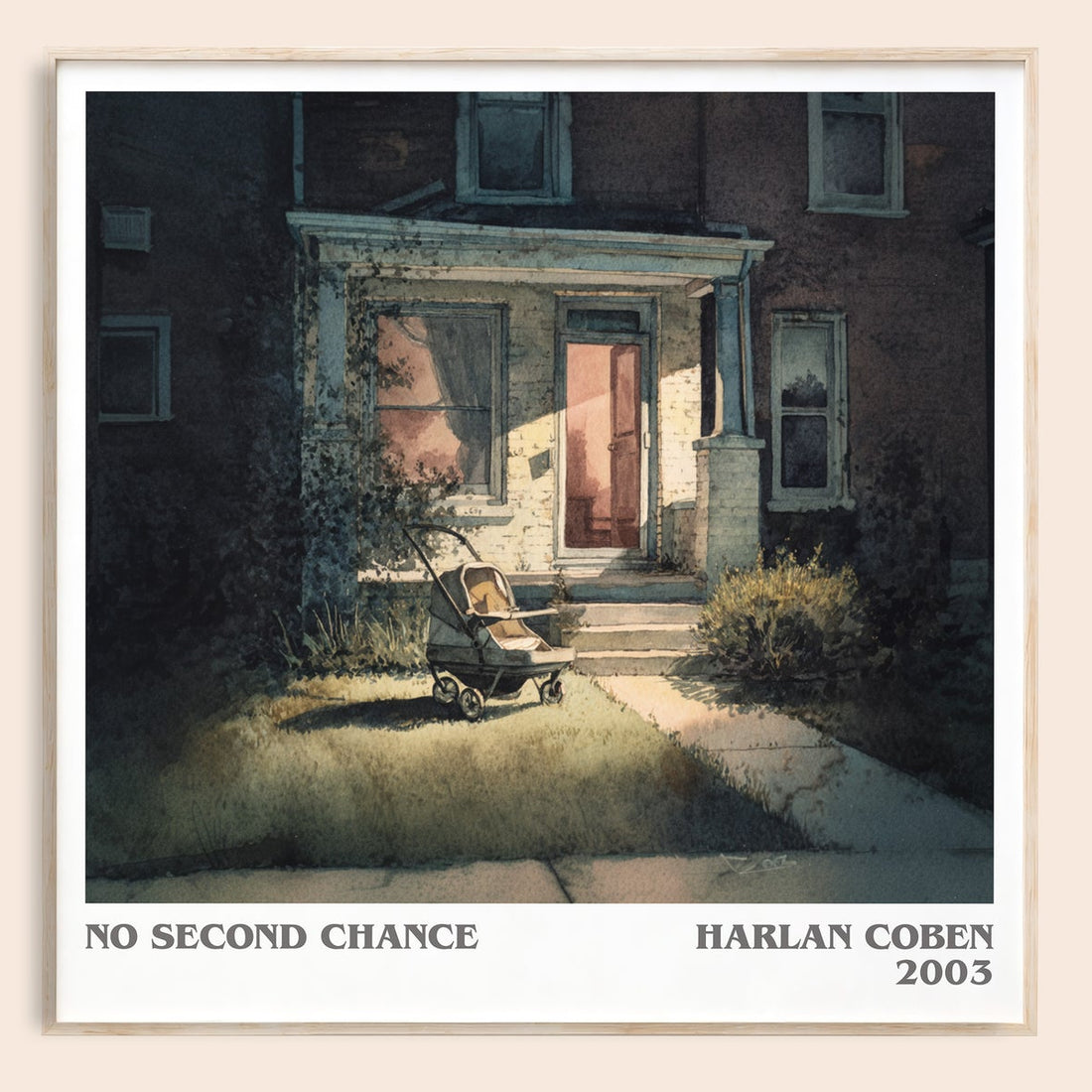 No Second Chance literary book poster by Harlan Coben – framed literary art print