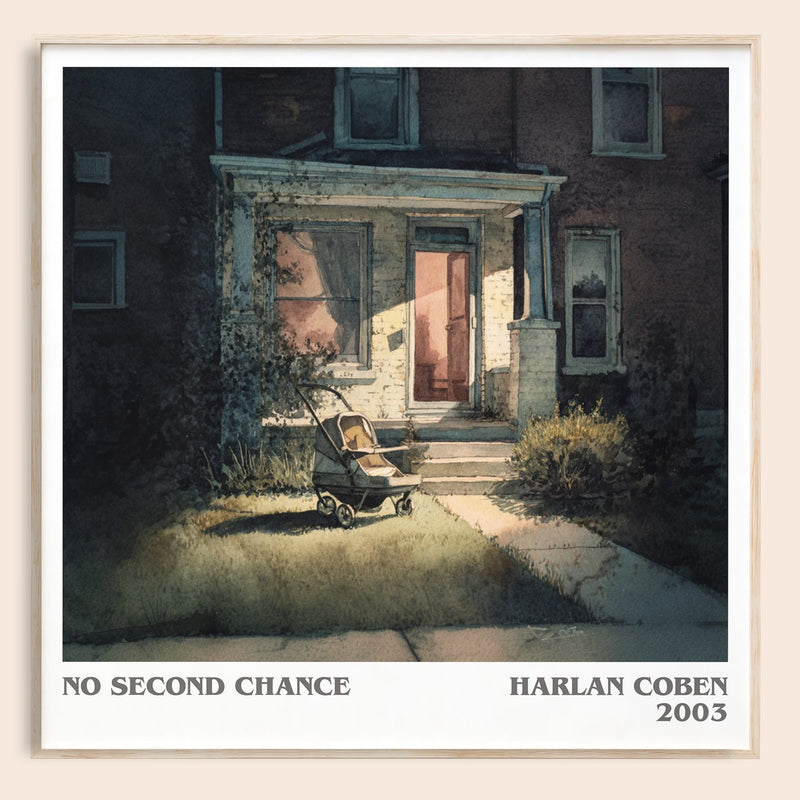 No Second Chance literary book poster by Harlan Coben – framed literary art print