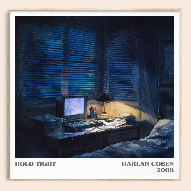 Hold Tight literary book poster by Harlan Coben – framed literary art print