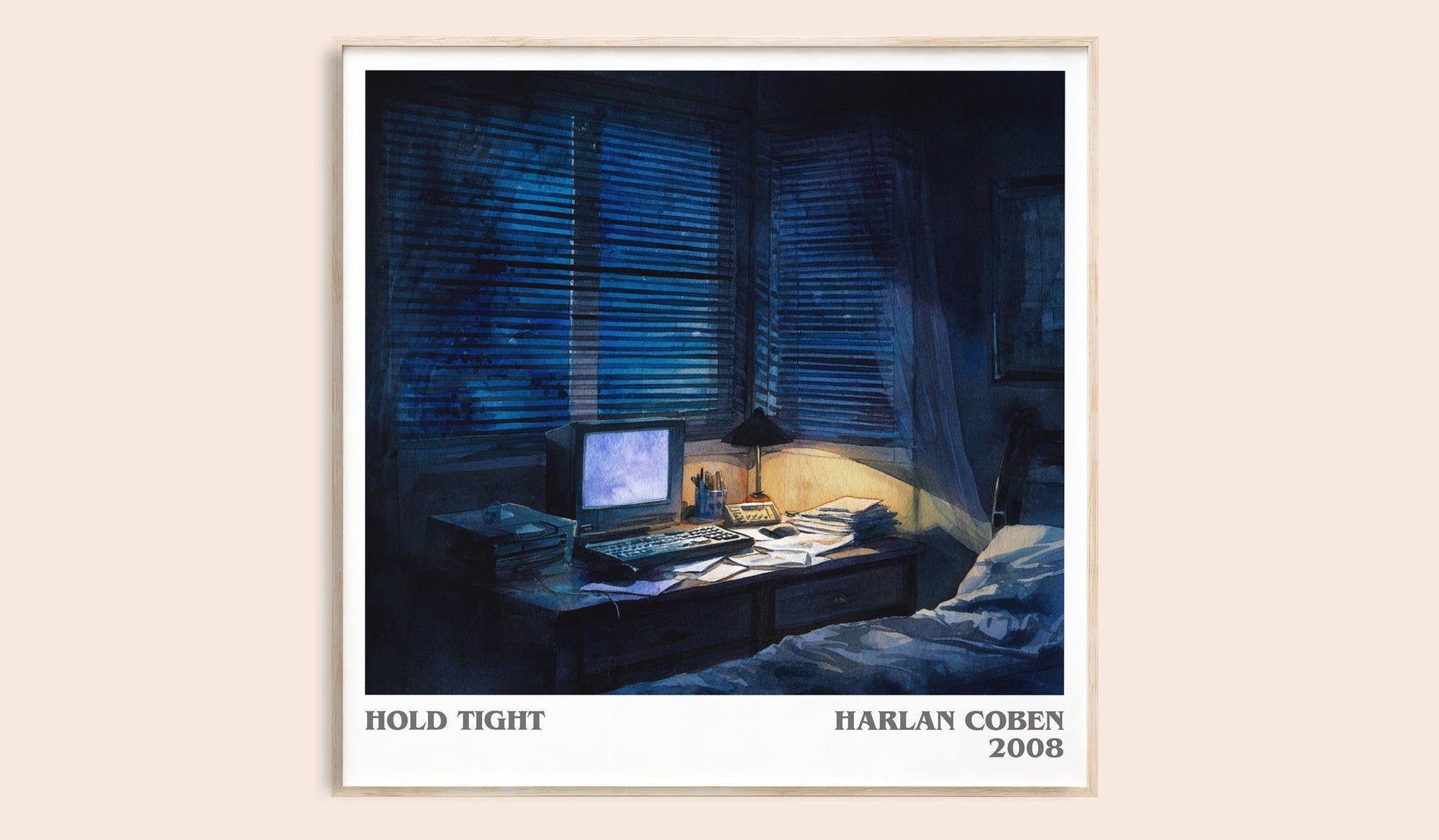 Hold Tight literary book poster by Harlan Coben – framed literary art print